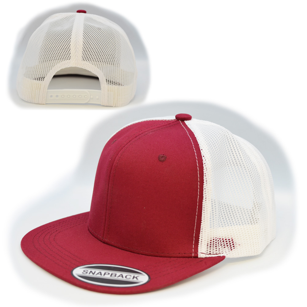 Dark Red White Snapback